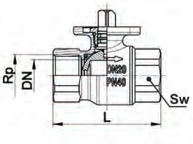 Ventil s karakteristiko / Ventil s karakteristikom Ventil s karakteristiko / Ventil s karakteristikom KV 102LIN - KV 107LIN Delovna temperatura / Radna