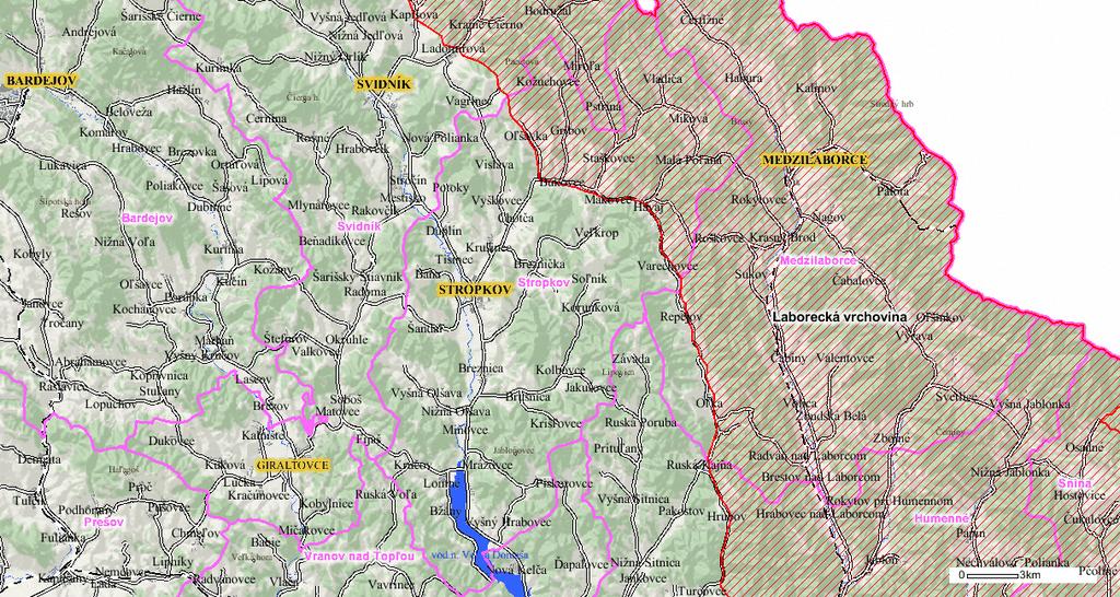 ZÁVOD NA MATERÁLOVÉ ZHODNOCOVANIE POLYMÉRNYCH ODPADOV 27/102 SKCHVU011 LABORECKÁ VRCHOVINA (zdroj ŠOP SR) ÚZEMIA EURÓPSKEHO VÝZNAMU V dotknutom okrese Stropkov sa nachádzajú dve územia európskeho