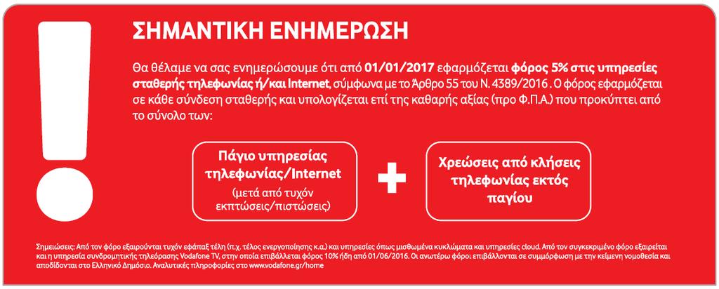 Ενημέρωση συνδρομητών Οι συνδρομητές θα ενημερωθούν με banner στην 1 η σελίδα του λογαριασμού (σε 2 τιμολογήσεις) και με