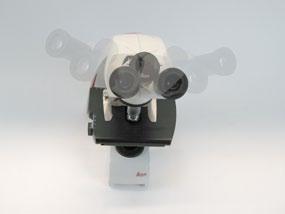 Tubus Leica EZ s integrovanými okulármi (pokrač.) Pozorovací tubus Leica EZ teraz môžete otáčať povolením upevňovacej skrutky, natočením tubusu do požadovanej polohy a utiahnutím upevňovacej skrutky.