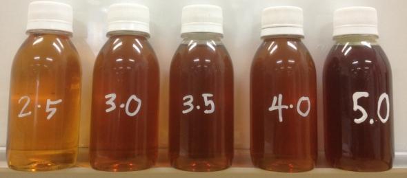 ASTM COLOR OF PETROLEUM PRODUCTS (ASTM D-1500, 6045, ISO 2049) Γεμίστε το δοχείο σε βάθος 50 mm ή περισσότερο και παρατηρήστε το χρώμα.