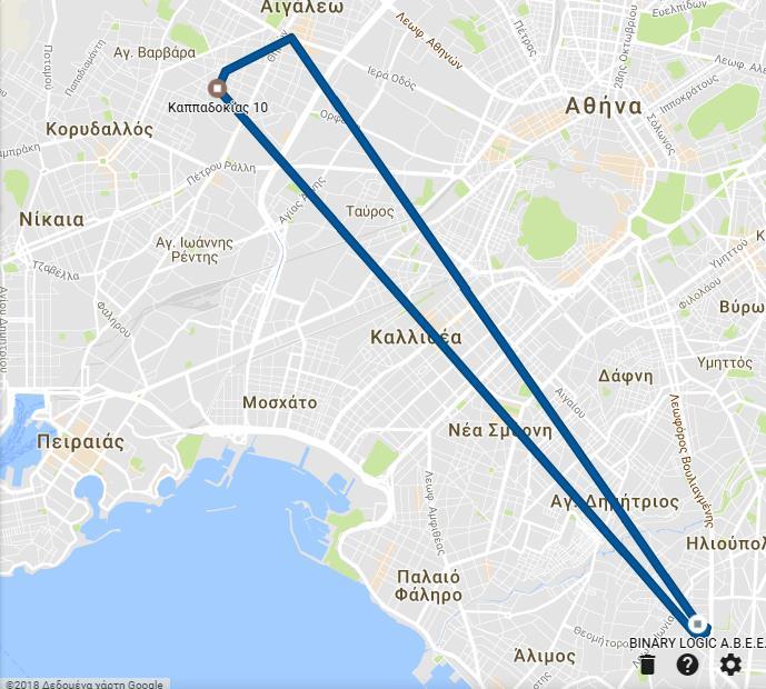 Εικόνα 3.1.2.1: Καταγραφή κίνησης χρηστών μέσω Google maps Διάγραμμα 3.1.2.1: Δεδομένα τοποθεσίας 3.1.3 Βάρος - BMI O Δείκτης μάζας σώματος (BMI) είναι μία γενική ιατρική ένδειξη για τον υπολογισμό του βαθμού παχυσαρκίας ενός ατόμου.