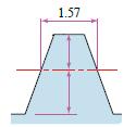 Σχήμα 2.21: Προφίλ δοντιού τροχού κανονικής οδόντωσης με modul 1 (αριστερά) Δύο προφίλ δοντιών για z 10 και 200 (δεξιά) Το προφίλ οδόντωσης των γραναζιών διαφέρει ανάλογα με τον αριθμό των δοντιών.