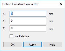 Για τον σχεδιασμό των σημείων στο πρόγραμμα επιλέγεται από την καρτέλα Draw Construction Vertex.