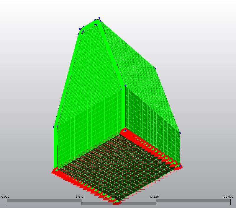 Στη συνέχεια από την καρτέλα Setup με την εντολή Constraints General Constraints ορίζεται η πάκτωση από την επιλογή Fixed (σχήμα 4.19). Στους κόμβους με κόκκινο χρώμα έχει οριστεί η πάκτωση.