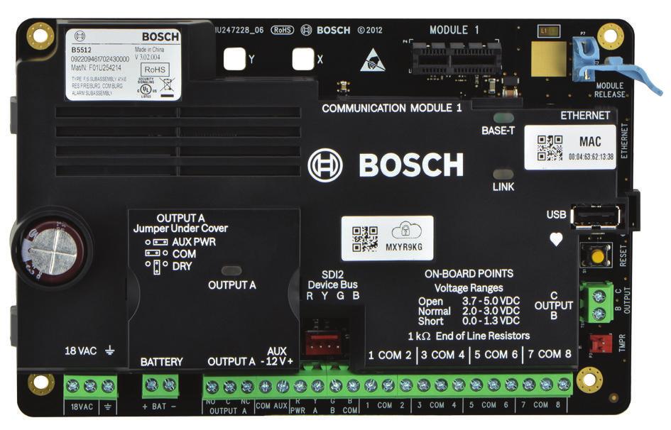 Συστήματα συναγερμού εισβολής Πίνακες ελέγχου B5512 Πίνακες ελέγχου B5512 www.boschsecurity.