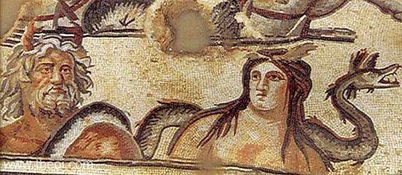 Εικόνα 2: Ωκεανός και Τηθύς, Μουσείο Gaziantep, Τουρκία Ο Όμηρος (Ιλιάδα, Ξ, 245-246 ) γράφει χαρακτηριστικά, ότι "κι ας ήταν του Ωκεανού του ποταμού το ρέμα, που έδωσε στα πάντα την αρχή τους", που