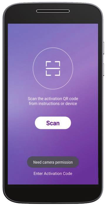 activation QR code (click Scan button and scan the activation QR code in below page) or