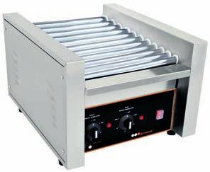 Διαστάσεις: 46x27x20cm Τιμή: 200 Μηχανή hot dog ηλεκτρική με 9 κυλίνδρους KARAMCO. Ισχύς: 0,9Kw/ 230Volt.