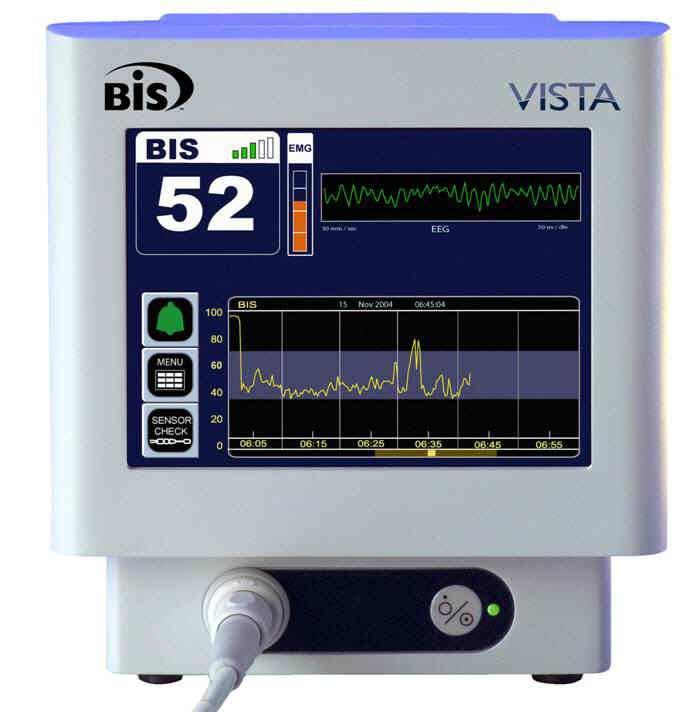 BispectralIndex) od 40 do 60 odgovara općoj anesteziji Prikaz BIS vrijednosti i krivulje na monitoru