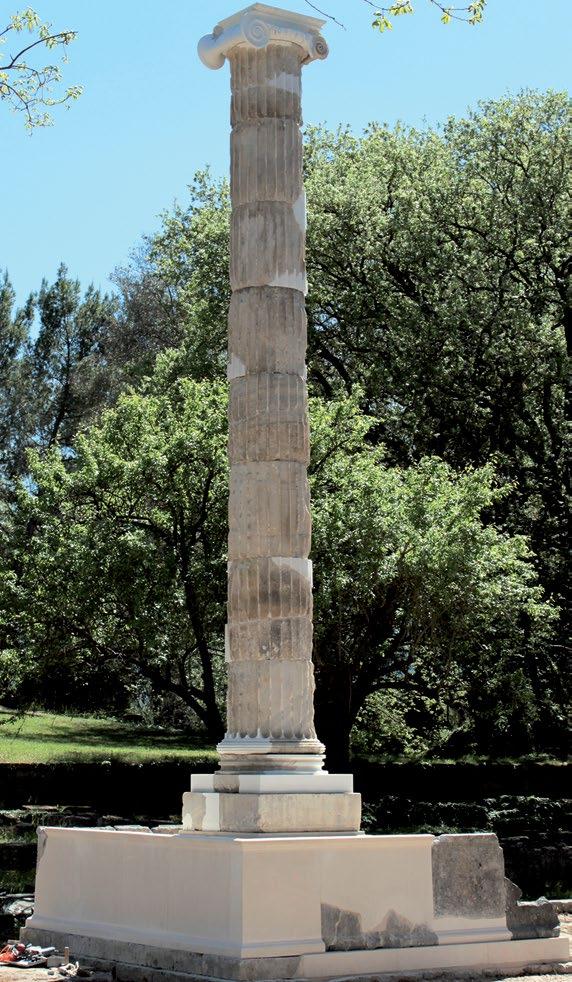 ΔΙΑΤΗΡΗΣΗ ΠΟΛΙΤΙΣΤΙΚΗΣ ΚΛΗΡΟΝΟΜΙΑΣ ΑΝΑΘΗΜΑΤΙΚΟ ΜΝΗΜΕΙΟ ΣΤΗΝ ΟΛΥΜΠΙΑ χρυσό και ελεφαντόδοντο, ένα υλικό από το οποίο είχε κατασκευαστεί το περίφημο άγαλμα του Διός του Φειδία στον γειτονικό ναό του