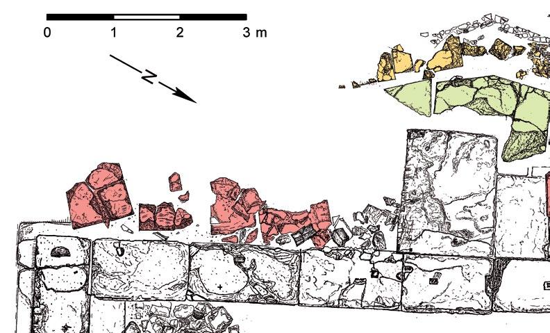 WESTGIEBEL KALAPODI KULTURERHALT Restaurierung des archaischen Westgiebels in Kalapodi Die restauratorischen Eingriffe am Westgiebel des archaischen Tempels, die während der Grabungskampagnen 2016