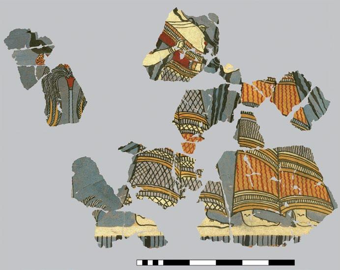 EINZELSTUDIEN TIRYNS 10 Tiryns, Prozessionsszene. Wandmalerei Τίρυνθα, πομπική σκηνή. Τοιχογραφία bezug des Malers spekulieren.