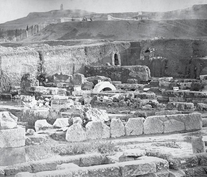 ΈΡΕΥΝΕΣ ΠΕΔΙΟΥ ΚΕΡΑΜΕΙΚΟΣ 4 Kerameikos, Wasserleitungen in der Südostecke des Geländes von Norden. Aufnahme vor 1890.