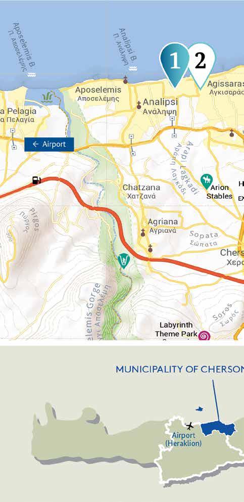 LAGEPLAN ΧΆΡΤΗΣ Veranstaltungsort Χώροι διεξαγωγής εκδηλώσεων 1 Lyttos Beach Hotel 70014 Hersonissos, Kreta 1 Ξενοδοχείο Lyttos Beach Χερσόνησος Κρ
