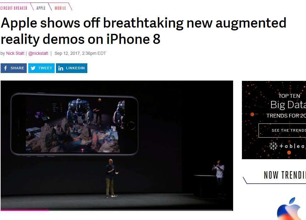 Apple, iphone 8 - επαυξημένη