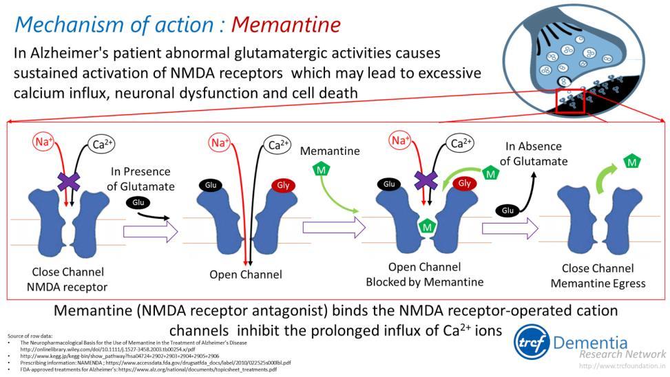 της νόσου. Μεμαντίνη: Η μεμαντίνη είναι ανταγωνιστής του υποδοχέα NMDA.