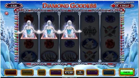 DIAMOND GODDESS /ΜΠΟΝΟΥΣ ΔΩΡΕΑΝ ΠΕΡΙΣΤΡΟΦΩΝ Τρία ή περισσότερα σύμβολα οπουδήποτε στην οθόνη απονέμουν το μπόνους των Δωρεάν δωρεάν περιστροφών.