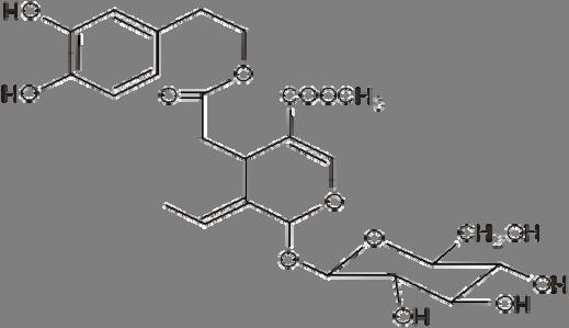 Σχήμα 4.1 Χημική δομή Ολευρωπαΐνης Πηγή:(Fleming et al 1973) Η ολευρωπαΐνη βρίσκεται στα φύλλα της ελιάς και στον ελαιόκαρπο.