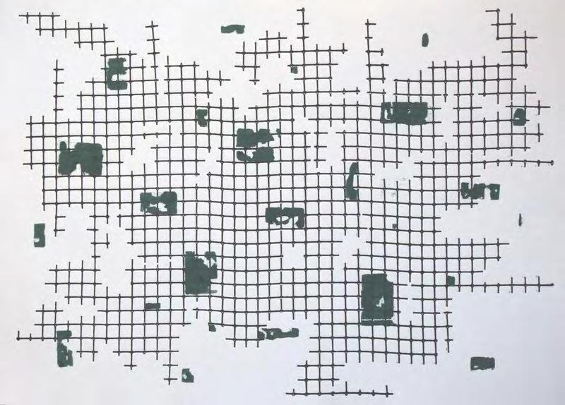 Στέργιος Αδάμ, Άτιτλο, 2018, μεικτή τεχνική, 50 x 70 εκ.