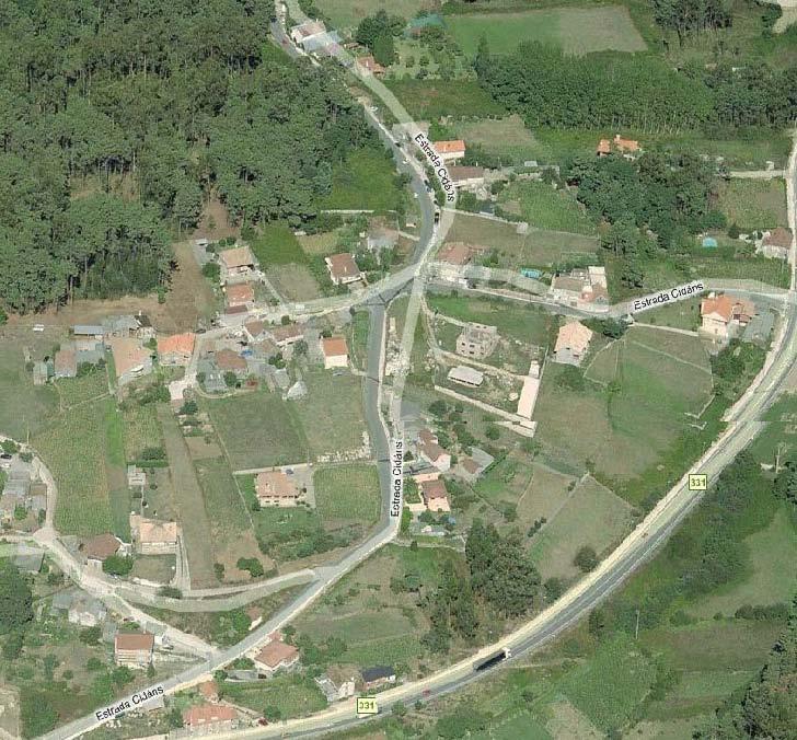 Parte norte do núcleo de Cidáns O edificio da