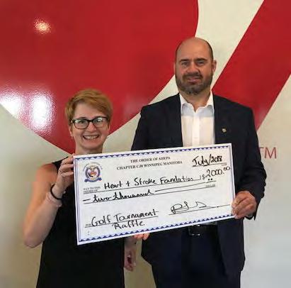 This year the annual Golf Tournament raised $2,000 for the Heart & Stroke Foundation.