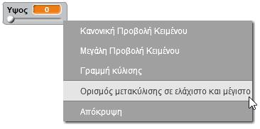 Για να δημιουργήσετε μία νέα μεταβλητή πατήστε το κουμπάκι κατηγορία Δεδομένα. Θα εμφανιστεί ένα πλαίσιο διαλόγου όπως το διπλανό.