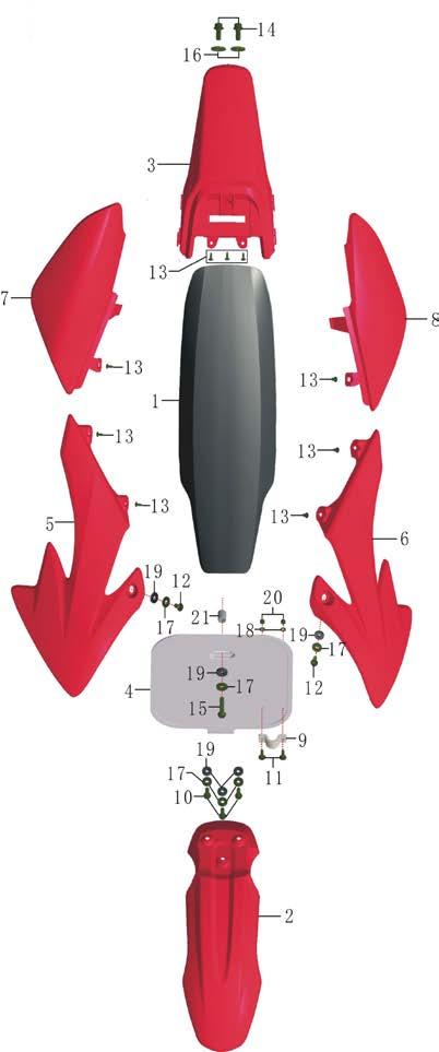 FENDER AND SEAT ASSY.