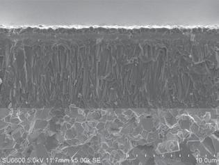 Coating stress control Drastically reduced tensile residual stress