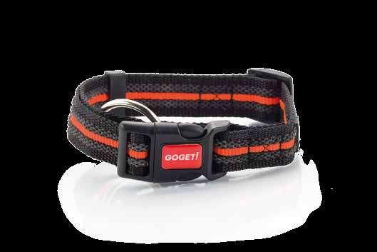 5 x 40-61cm COFORTABLE COLLAR all sized breeds For sensitive dogs oft and waterproof interior Reflective stripes Velcro for