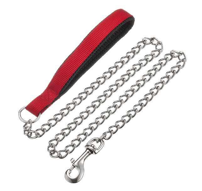 5 x 120cm 3801 RED CHAIN LEAH WITH NYLON NEOPRENE HANDLE 3340 HOT PINK 3341 RED 3342 BLUE 3343 BLACK 3344 FL.