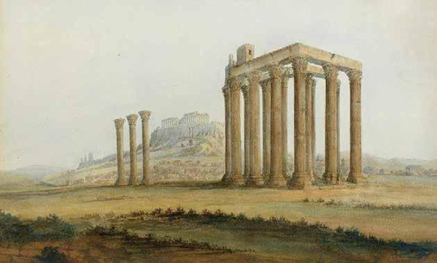 108 α) Η Ακρόπολη με τουρκικά κτίσματα β) Ο ναός του Ολυμπίου