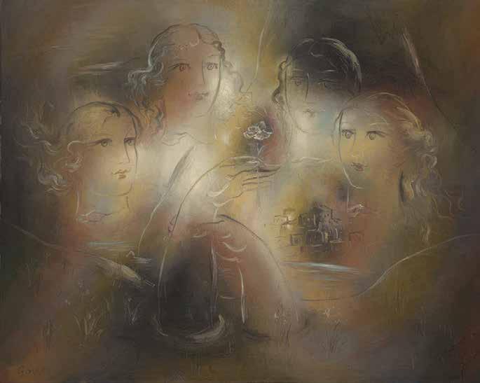 23 Γεώργιος Γουναρόπουλος (1889-1977) Γυναικεία κεφάλια που κοιτούν λουλούδι