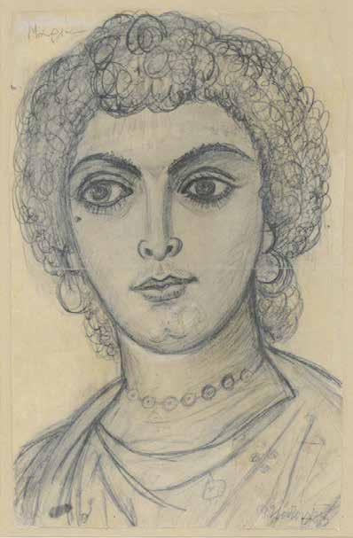 29 Φώτης Κόντογλου (1895-1965) Μαρία Κόντογλου [1945] υπογεγραμμένο κάτω δεξιά: Φ.