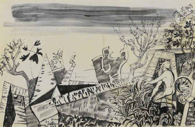 40 Νίκος Χατζηκυριάκος Γκίκας (1906-1994) Σπουδή σκηνικού για το χορόδραμα «Περσεφόνη» (μουσική I.