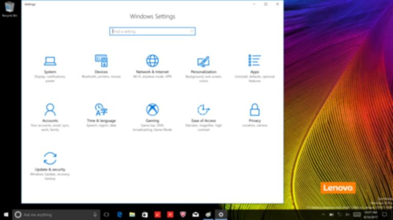 Κεφάλαιο 2. Έναρξη χρήσης των Windows 10 Ρυθμίσεις Οι Ρυθμίσεις σας επιτρέπουν να εκτελέσετε βασικές εργασίες.