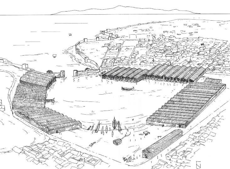 Ιστορία του Πειραιά Αρχαιότητα Η ιστορία του Πειραιά ξεκινά με την πρώτη εγκατοίκησή του τον 13 ο αι. π.χ. Οι πρώτοι πληθυσμοί εγκαθίστανται στο νησάκι Κουμουνδούρου και στην Καστέλλα, και έχουν για λιμάνι τους το Τουρκολίμανο (Μουνιχία).