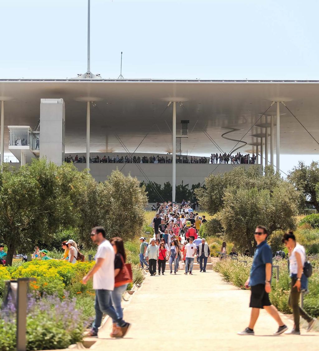 Κόμβος βιωσιμότητας Από τη σύλληψη κιόλας της ιδέας για τη δημιουργία του Κέντρου Πολιτισμού Ίδρυμα Σταύρος Νιάρχος από το Ίδρυμα Σταύρος Νιάρχος και τον αρχιτέκτονα Renzo Piano, η βιωσιμότητα