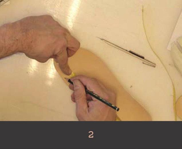 Για το σημείο τοποθέτησης του ου λουριού: 3 4 5 Μετράμε με τη μεζούρα το μήκος της σχισμής του δαχτύλου (δηλαδή από το