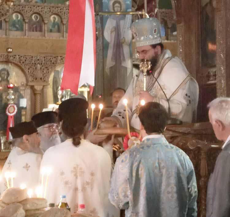 τῆς Ἐκκλησίας μας σὲ διάφορες περιοχές. Στὸν Ἅγιο Κωνσταντῖνο Φαρσάλων τοῦ νομοῦ Λαρίσης, πανηγύρισε ἡ Ἱερὰ Μονὴ τοῦ Ἁγίου Γεωργίου. Στὸν Μέγα Ἑσπερινὸ χοροστάτησε ὁ Σεβ.