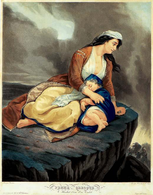 100 Henri Decaisne (1779-1852) α) Femme Grecque, attendant l issue d un combat β) Soldat Grec, gardant l entrée d un