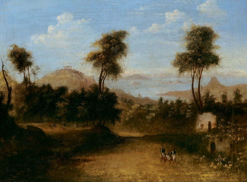 115 Johann Jakob Wolfensberger (1797-1850) Σούνιο λάδι σε μουσαμά, 44,5 x 59 cm. 5.000-7.