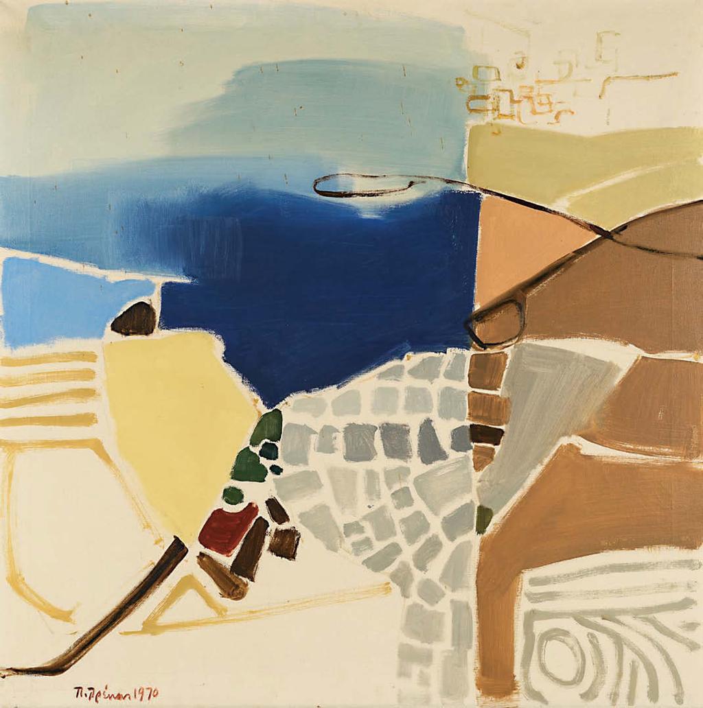 61 Πάρις Πρέκας (1926-1999) Νησιώτικο τοπίο υπογεγραμμένο και χρονολογημένο
