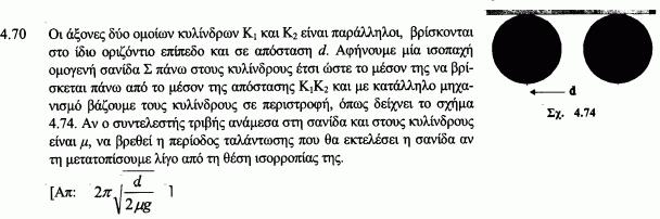 1. ηµιουργήστε τις αντίρροπα περιστρεφόµενους κυλίνδρους, και τοποθετήστε συµµετρικά πάνω σ αυτούς, σανίδα, όπως στο σχήµα. 2. Οι κύλινδροι θα περιστρέφονται µε τη βοήθεια κινητήρων 3.