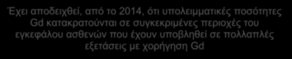 υπολειμματικές ποσότητες Gd