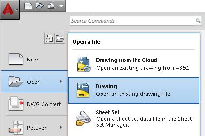 Open και Drawing. Εμφανίζεται το παράθυρο διαλόγου Select File.