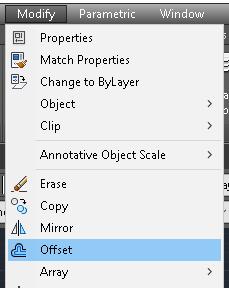 16 o Offset Με την εντολή Offset μπορείτε να αναπαράγετε μια καμπύλη ή ένα ευθύγραμμο τμήμα σε συγκεκριμένη απόσταση από το αρχικό αντικείμενο.