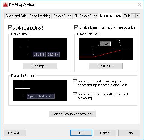 Enable Pointer Input Ενεργοποιήστε την επιλογή αυτή για να εμφανίζετε το δείκτη συντεταγμένων κοντά στη θέση του κέρσορα.