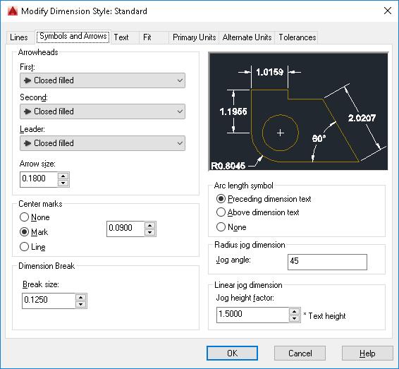 4 o Dimension Style Manager-Καρτέλα Symbol & Arrows Για να ανοίξετε το παράθυρο επιλέξτε από το μενού Format, Dimension Style και στη συνέχεια πατήστε στο Modify για το στυλ που θέλετε να