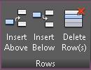 κάνοντας κλικ στην επιλογή Insert Above, να δημιουργήσετε μία νέα γραμμή κάτω από την επιλεγμένη γραμμή πατώντας πάνω στην επιλογή Insert Below.